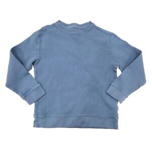 Cat & Jack Boys Small (6/7) Blue Cotton Crew Neck Pullover Sweater